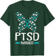 PTSD Awareness Post Traumatic Stress Disorder Ribbon Warrior T-Shirt - T-Shirt | Forest