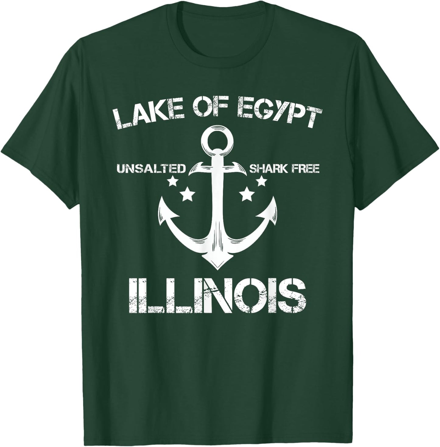 LAKE OF EGYPT ILLINOIS Funny Fishing Camping Summer Gift Men Women Girls Kids T-Shirt - T-Shirt | Forest