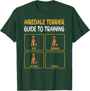 Funny Airedale Terrier Guide to Training Dog Obedience T-Shirt - T-Shirt | Forest