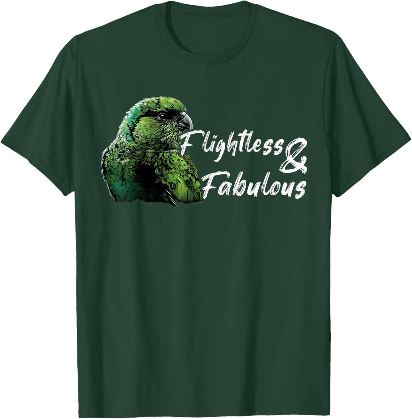 Kakapo Bird New Zealand Flightless And Fabulous Kakapo T-Shirt - T-Shirt | Forest