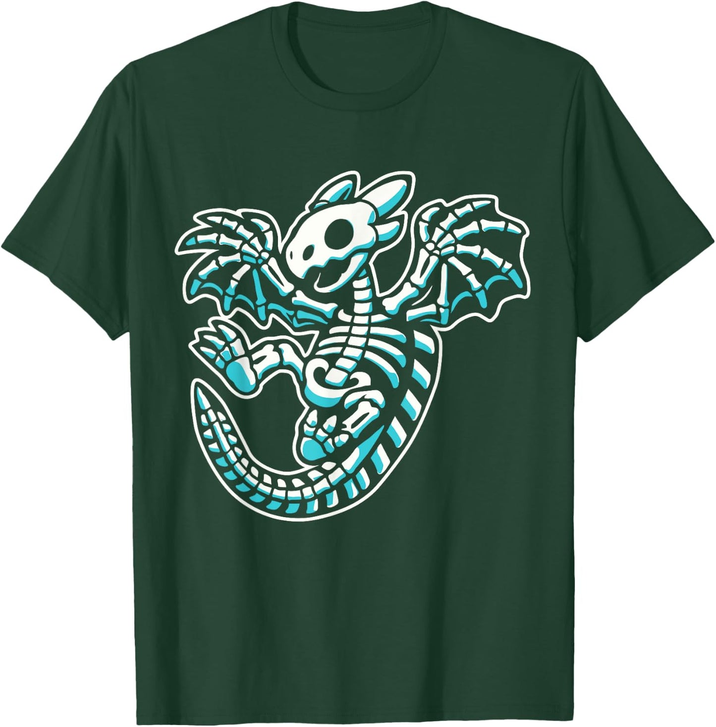 Funny Flying Dragon Skeleton X-Ray Boys Kids T-Shirt - T-Shirt | Forest