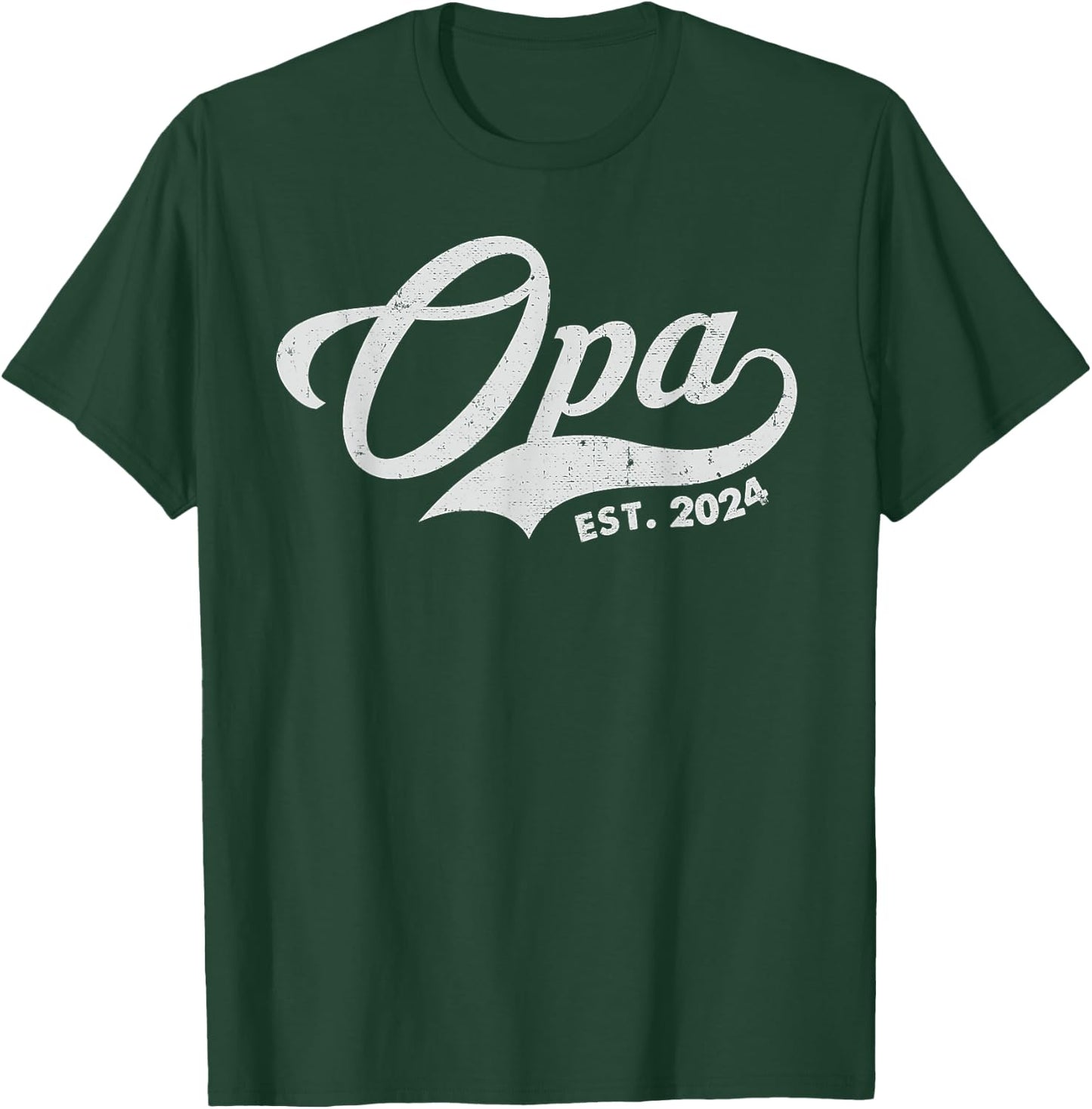 Opa est. 2024 for Fathers Day Soon to be Grandpa 2024 T-Shirt - T-Shirt | Forest
