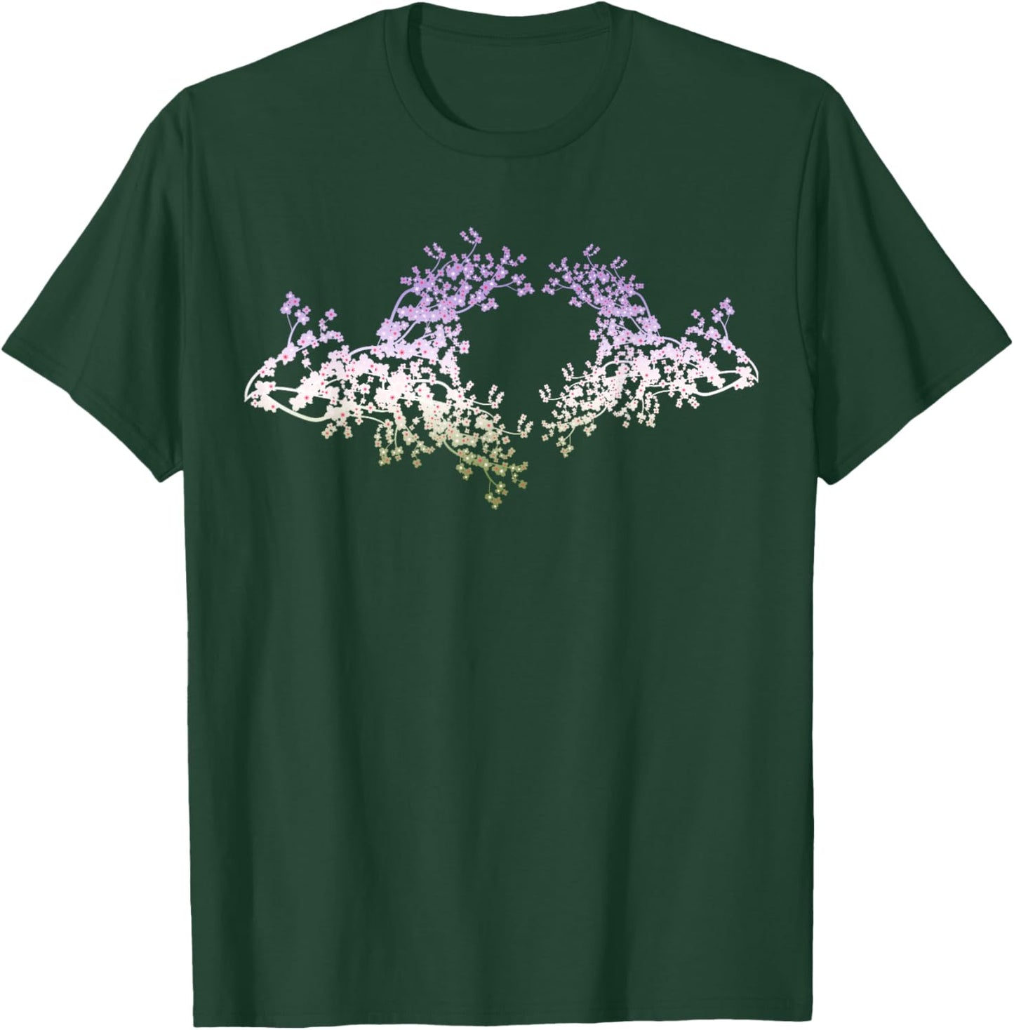 Gender Queer Pride Sakura Flower Heart LGBT Genderqueer Flag T-Shirt - T-Shirt | Forest