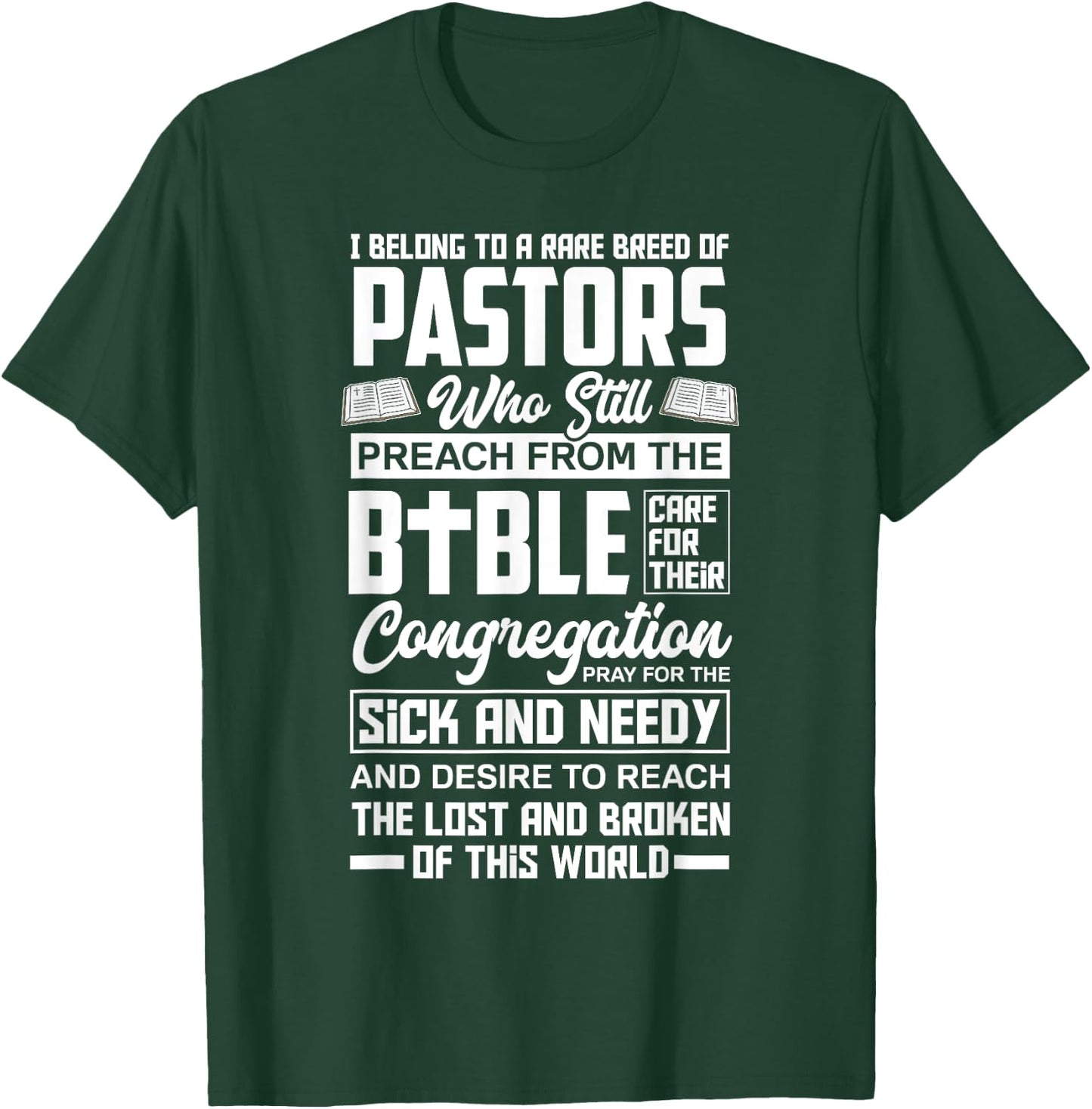 I Belong To A Rare Breed Of Pastors Minister Clergy Pastor T-Shirt - T-Shirt | Forest
