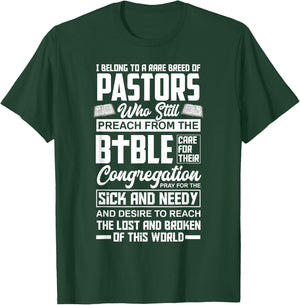 I Belong To A Rare Breed Of Pastors Minister Clergy Pastor T-Shirt - T-Shirt | Forest
