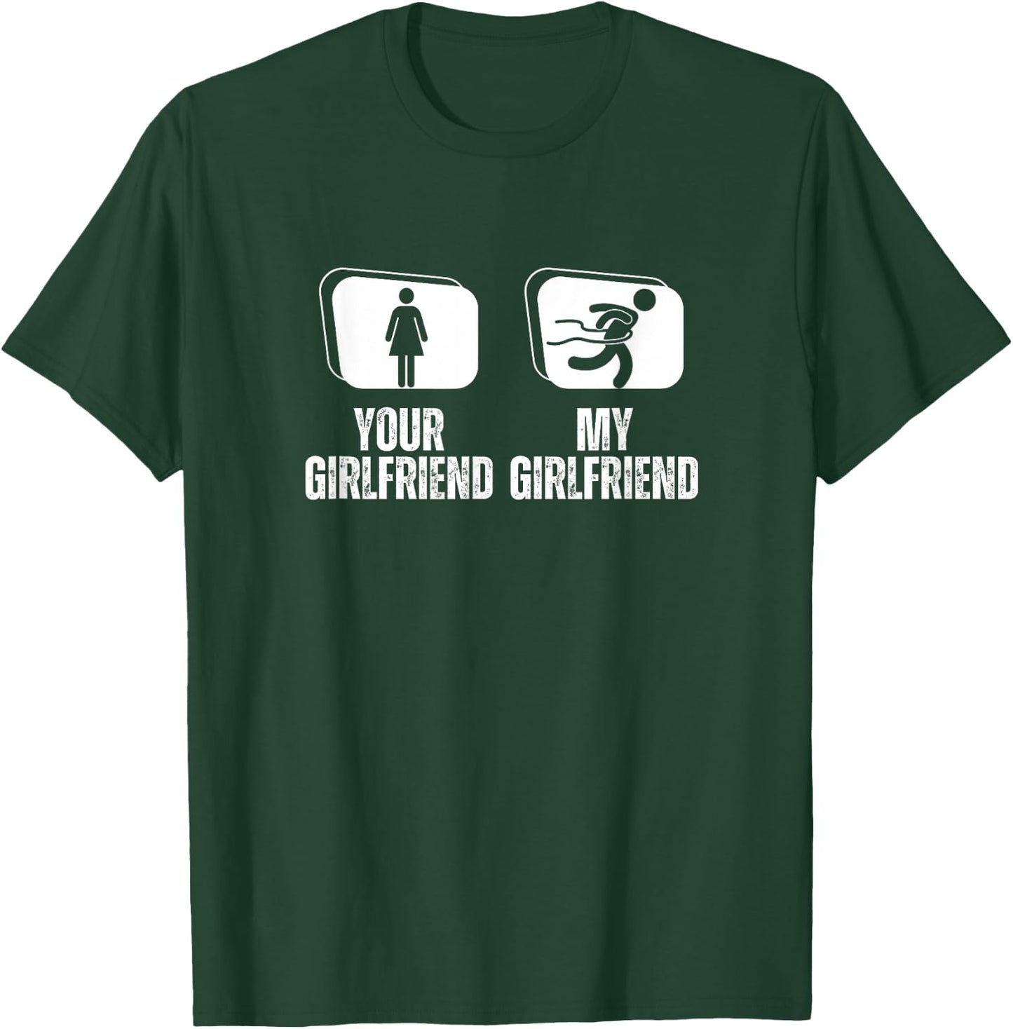 Your Girlfriend My Girlfriend Proud Boyfriend Marathon T-Shirt - T-Shirt | Forest