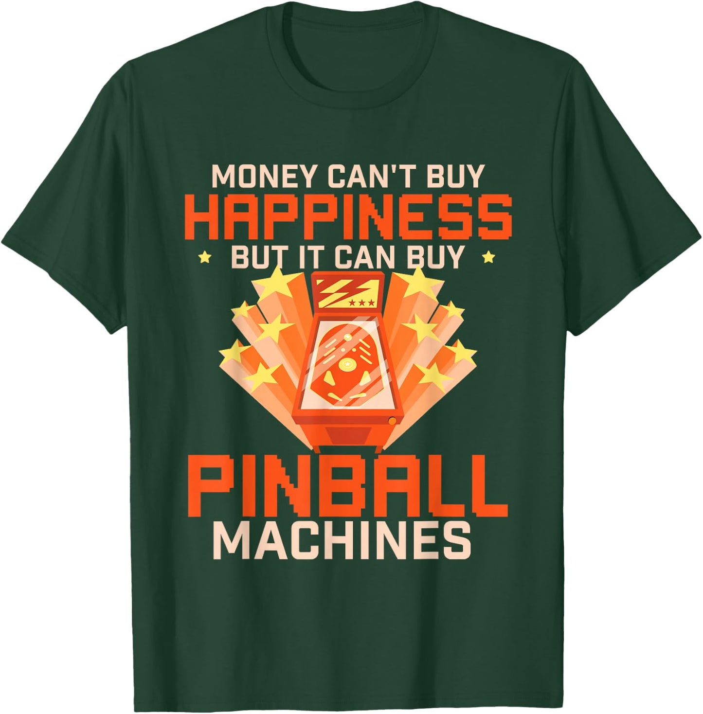Buy Pinball Machines - Vintage Multiball Pinball Arcade Game T-Shirt - T-Shirt | Forest