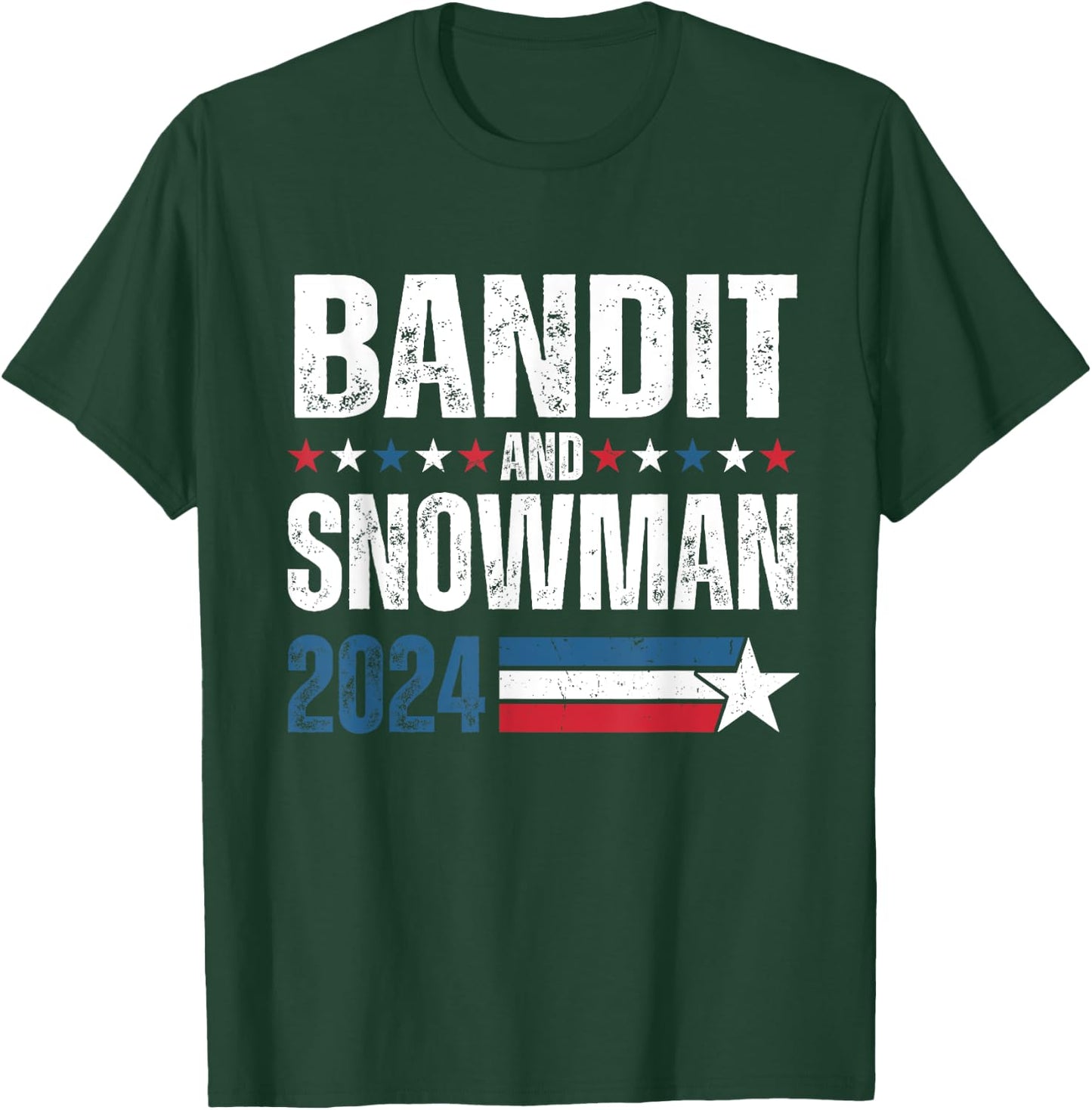 Bandit And Snowman 2024 Election USA Flag T-Shirt - T-Shirt | Forest