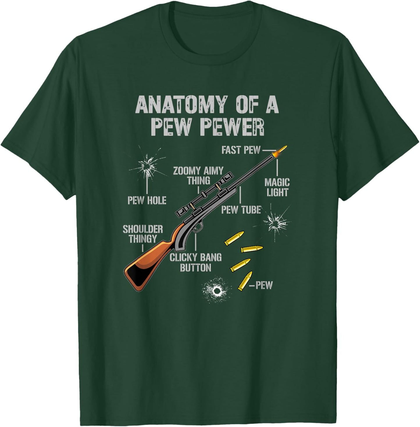 Hunting gun, hunting rifle, hunting box, forester, hunter T-Shirt - T-Shirt | Forest