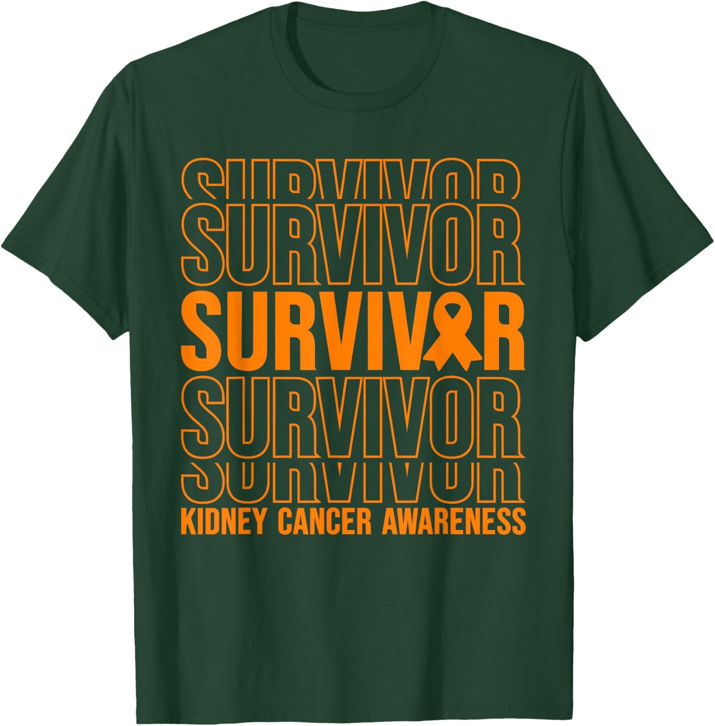 Kidney Cancer Survivor Kidney Cancer Awareness T-Shirt - T-Shirt | Forest
