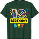 10 Birthday Boy Building Blocks 10th Bday Party Boys Kids T-Shirt - T-Shirt | Forest