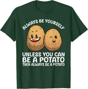Cute Potato Costume Women Kids Potaty Novelty Potato T-Shirt - T-Shirt | Forest