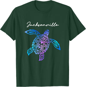 Jacksonville Florida Sea Turtle Vacation Souvenir Boys Girls T-Shirt - T-Shirt | Forest