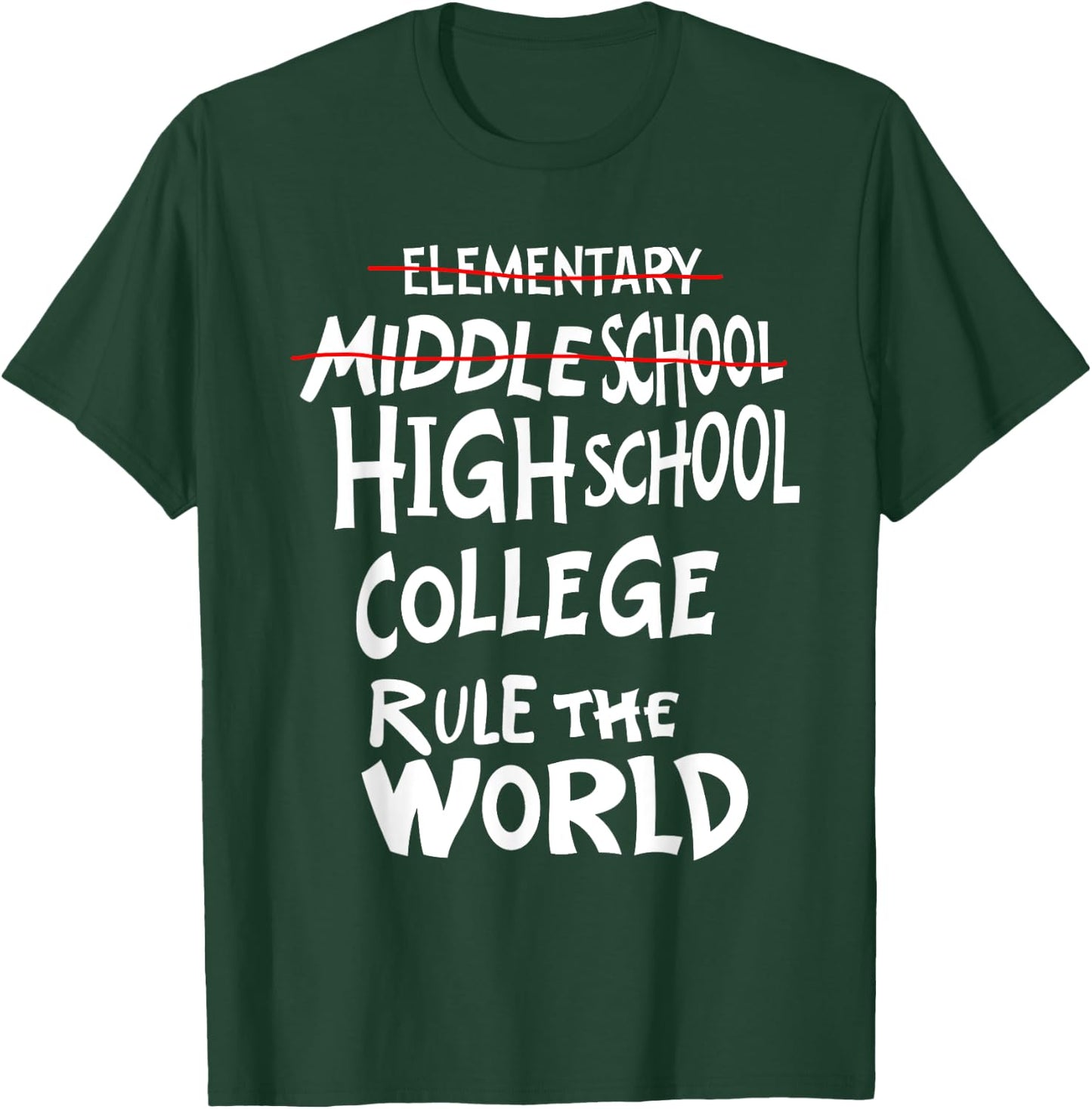Funny Junior High Middle School Graduation T-Shirt - T-Shirt | Forest