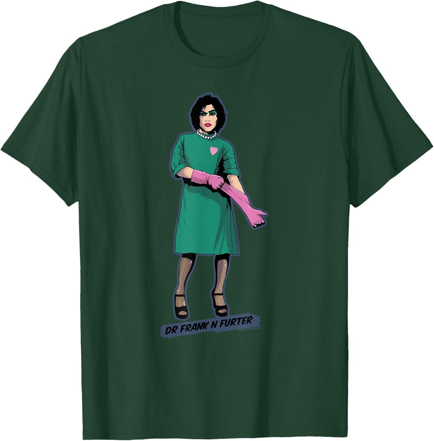 Rocky Horror Show Dr Frank N Furter Pink Gloves T-Shirt - T-Shirt | Forest