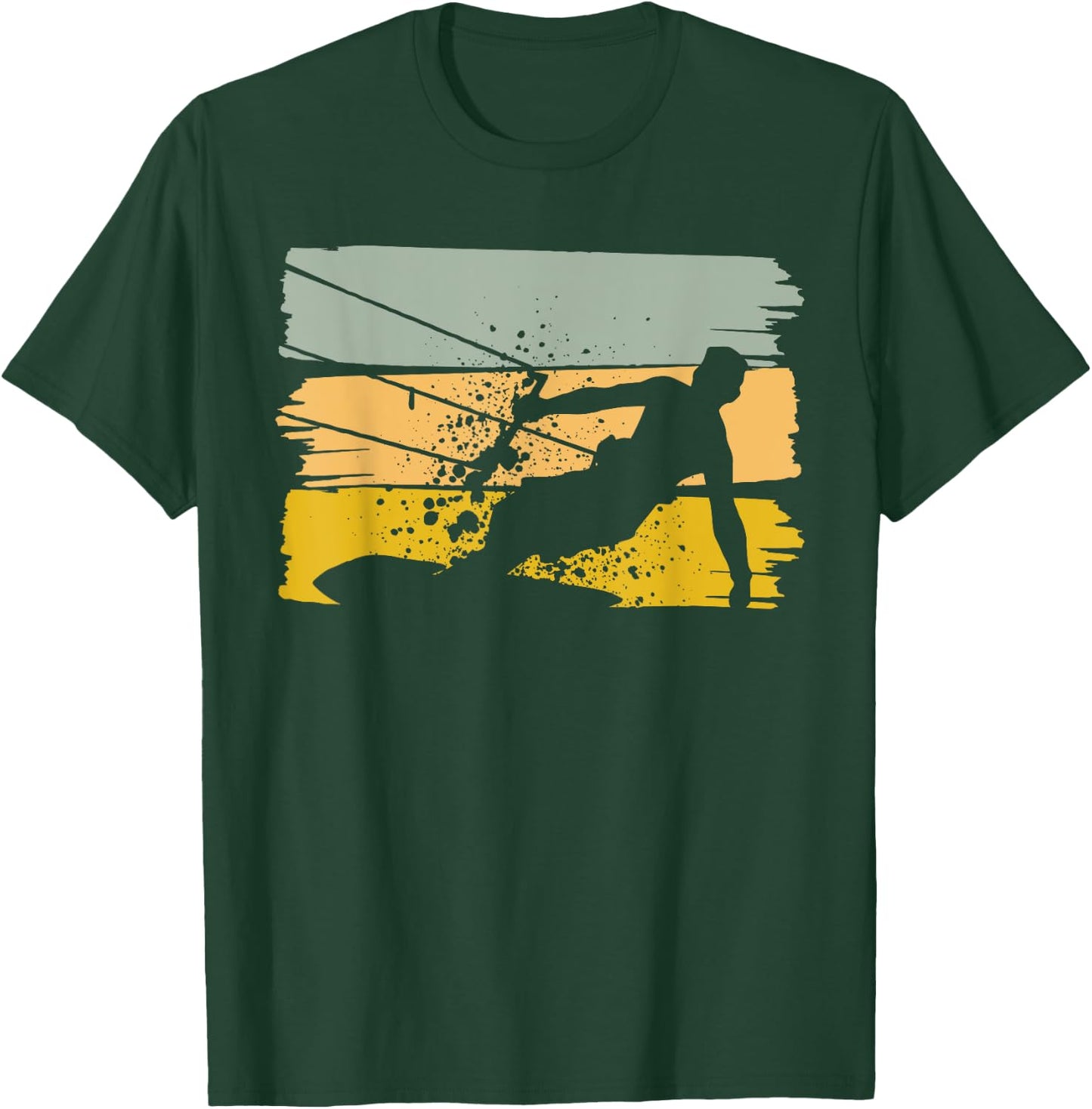 Vintage Kite Surfing, Kiteboarding, Kiter, Water Sports Fun T-Shirt - T-Shirt | Forest