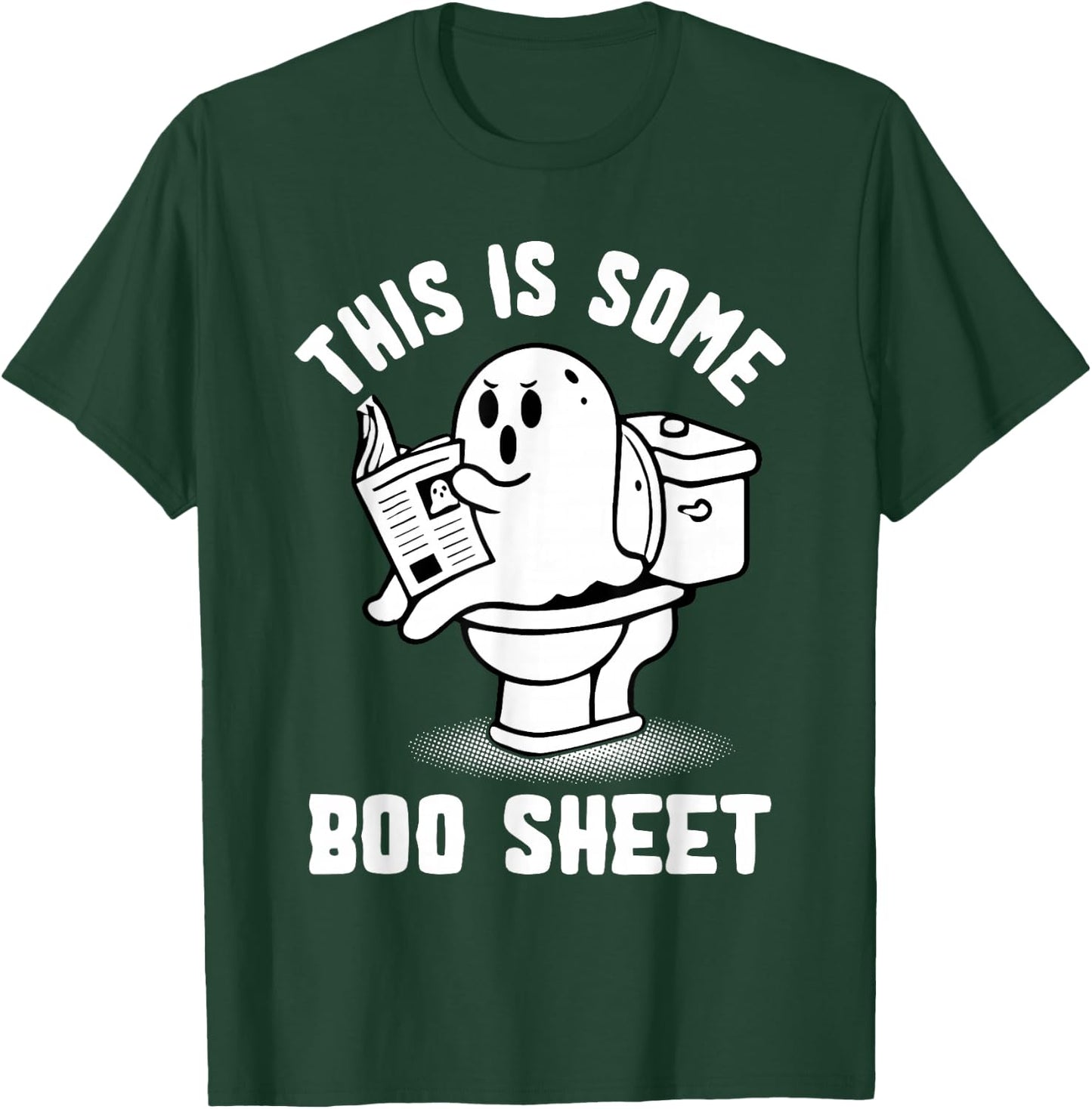 Trick Or Treat Spooky Ghost This Is Some Boo Sheet Halloween T-Shirt - T-Shirt | Forest