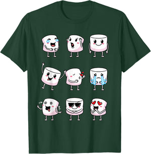 Marshmallow Designs Camper Camping Men Women T-Shirt - T-Shirt | Forest