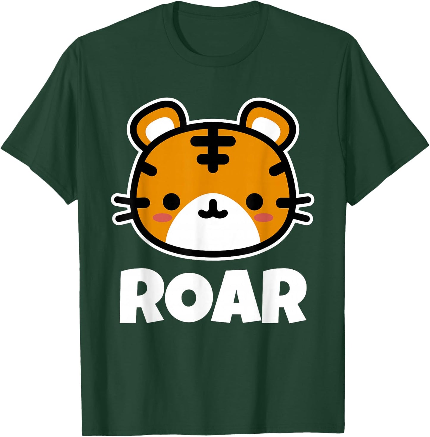 Roar Funny Kawaii Wild Animal Jungle Safari Cute Tiger T-Shirt - T-Shirt | Forest