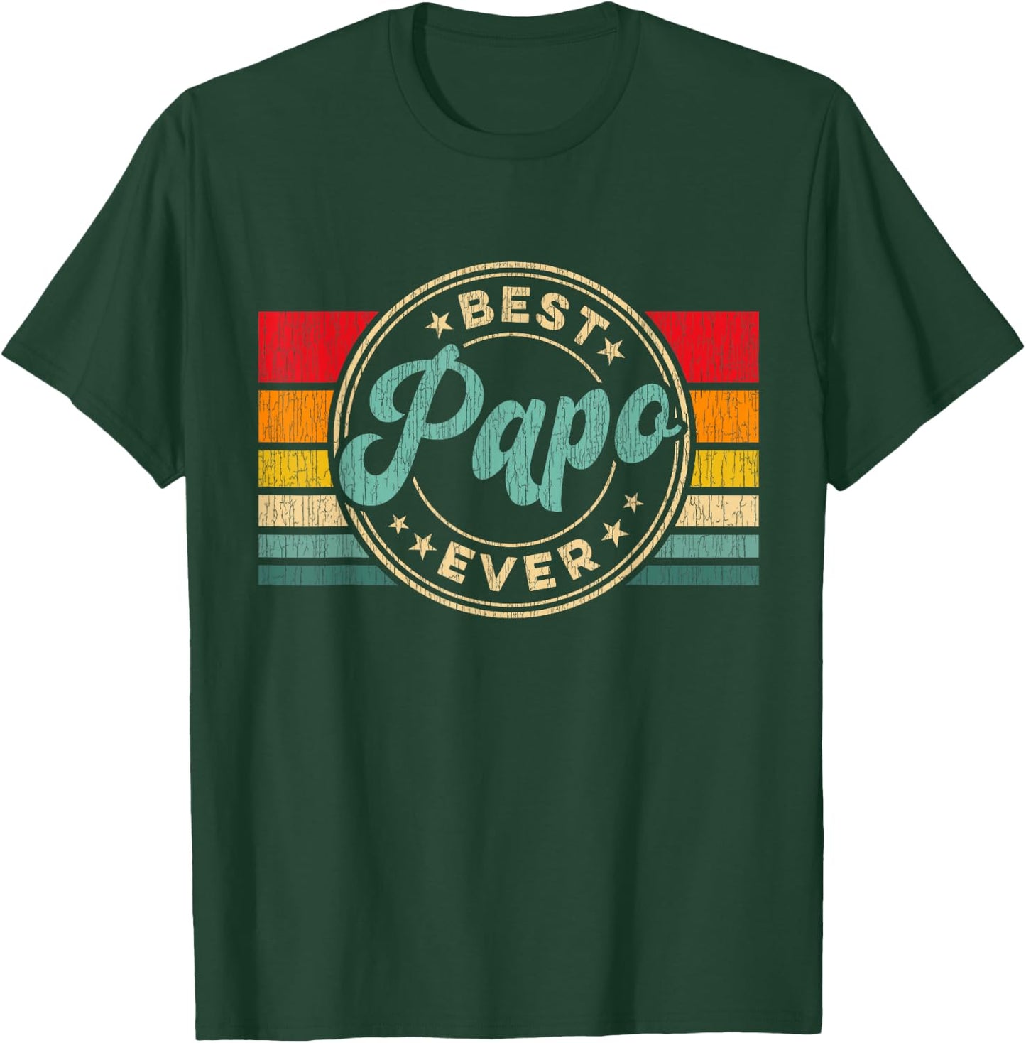 Best Papo Ever Vintage Retro Father's Day Gift T-Shirt - T-Shirt | Forest