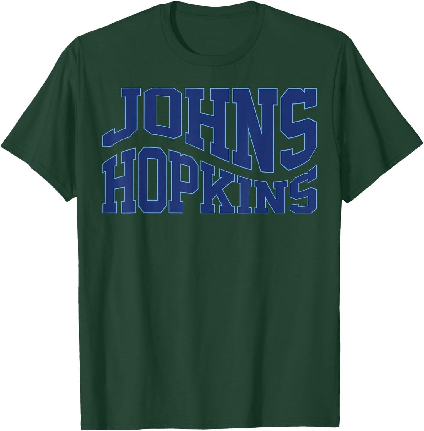 Vintage Johns C Hopkins Wave Text Name Hometown T-Shirt - T-Shirt | Forest