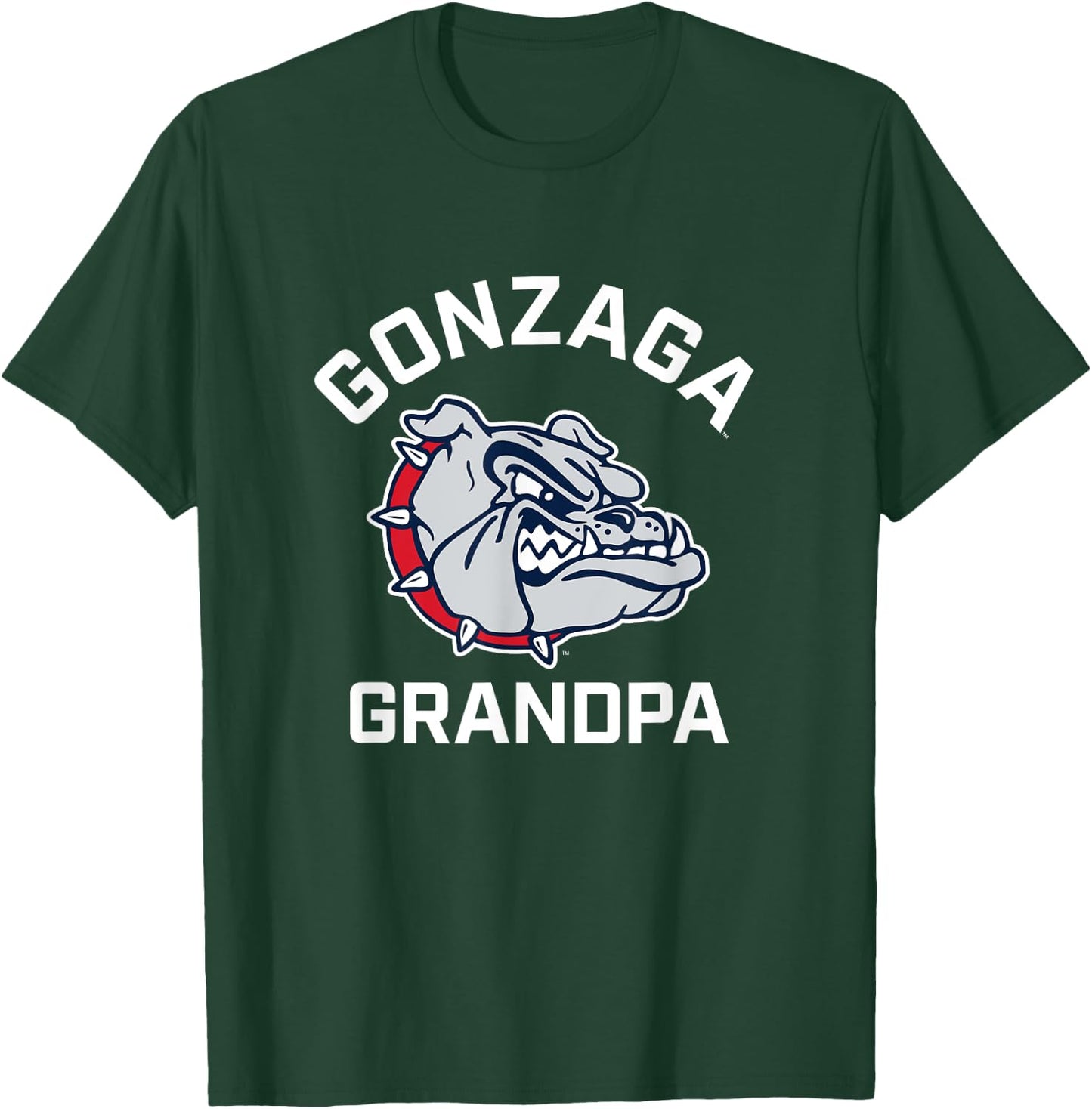 Gonzaga University Bulldogs Arched Grandpa T-Shirt - T-Shirt | Forest