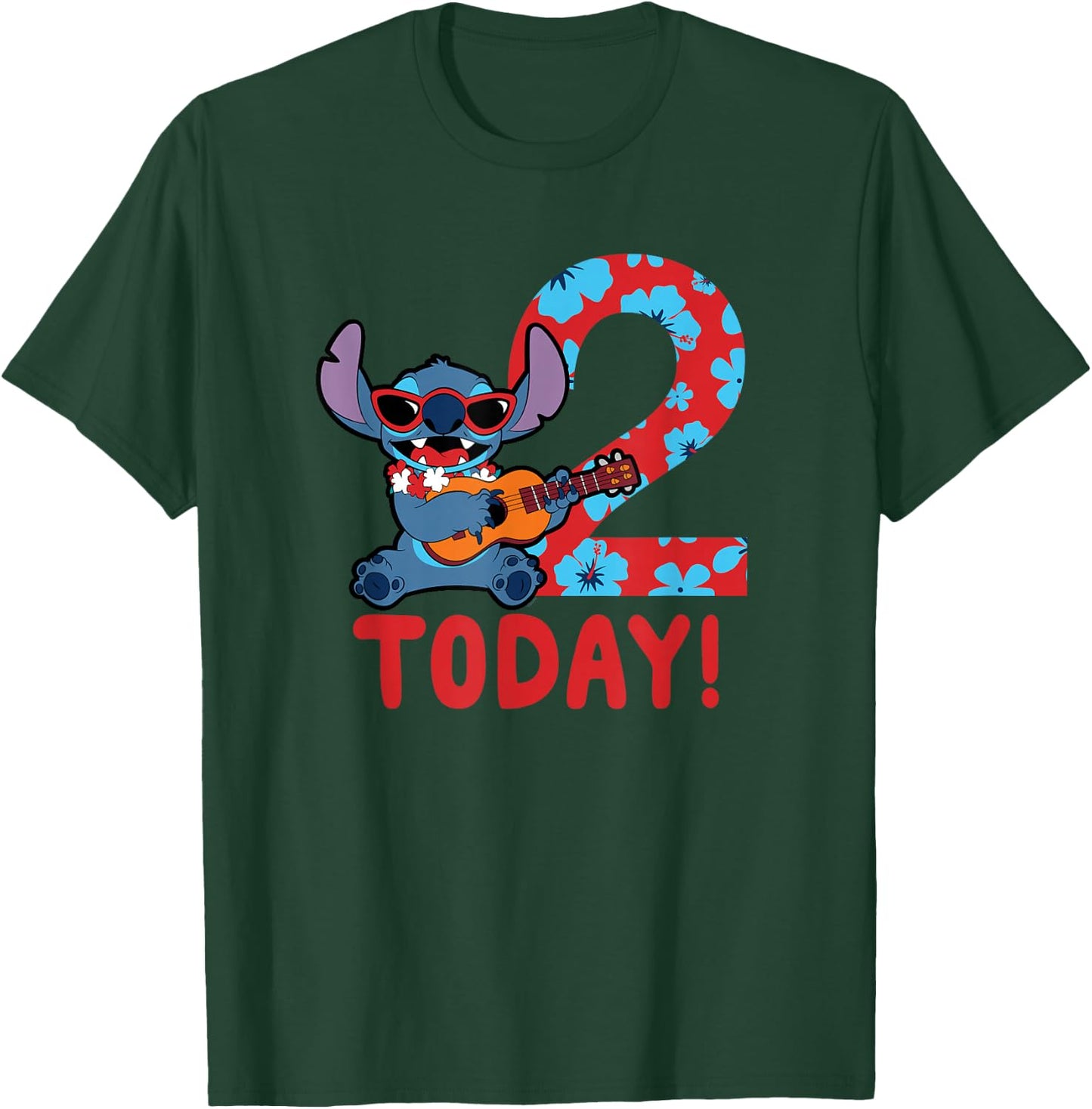 Disney Lilo & Stitch Tropical Birthday 2 Years Old Today T-Shirt - T-Shirt | Forest