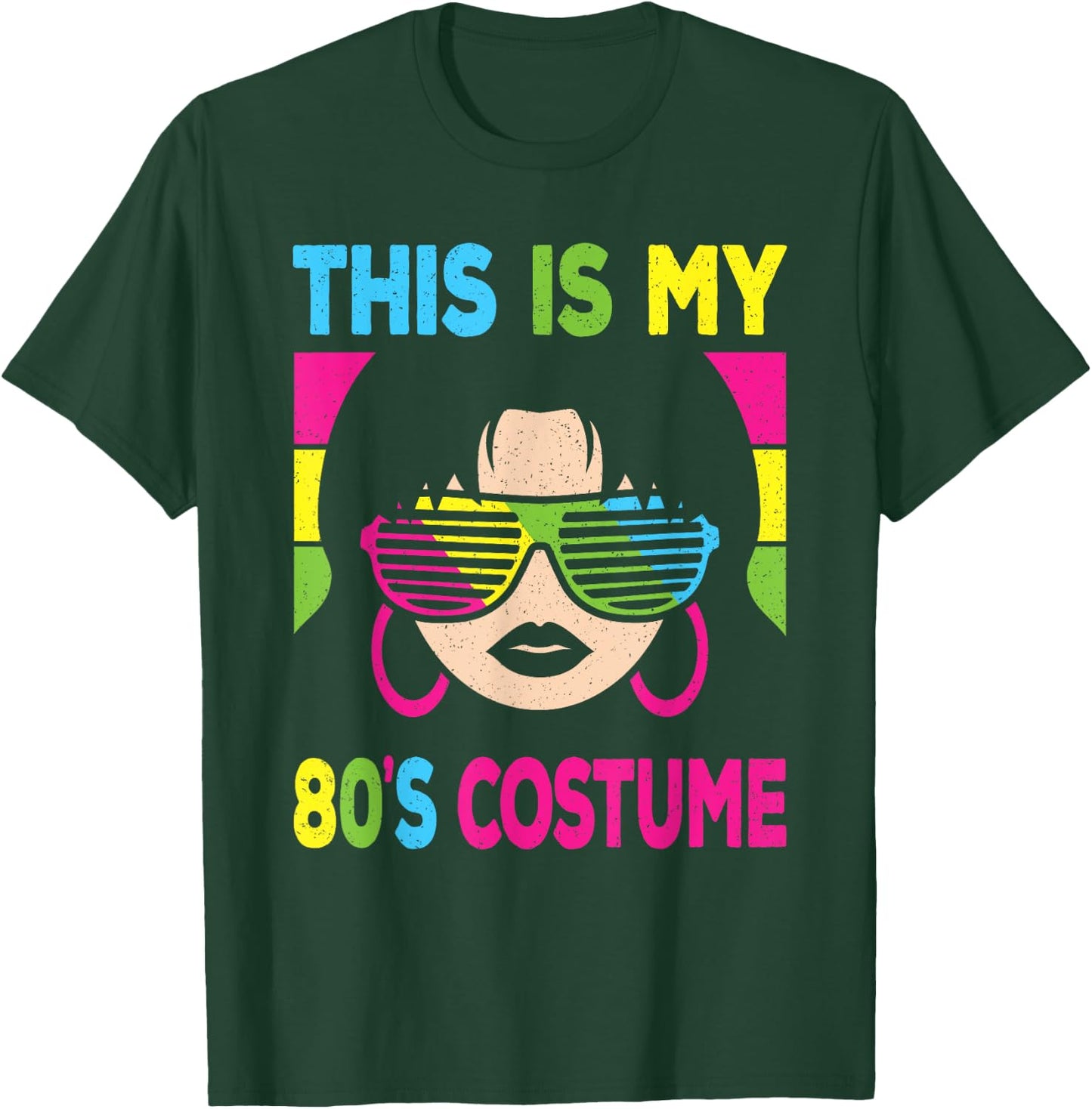 This Is My 80's Costume Women 1980s 80s Outfit Disco Party T-Shirt - T-Shirt | Forest