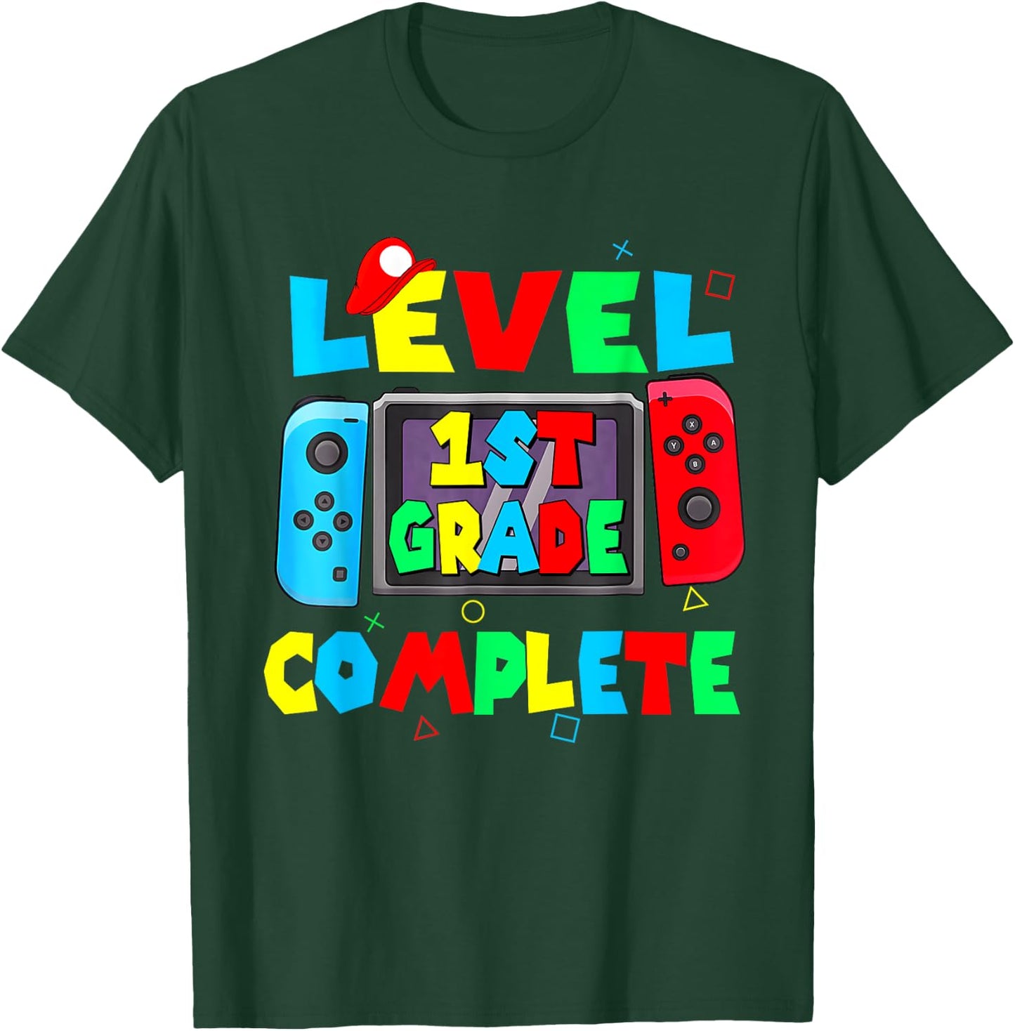 Level 1st grade complete last day of school video game T-Shirt - T-Shirt | Forest