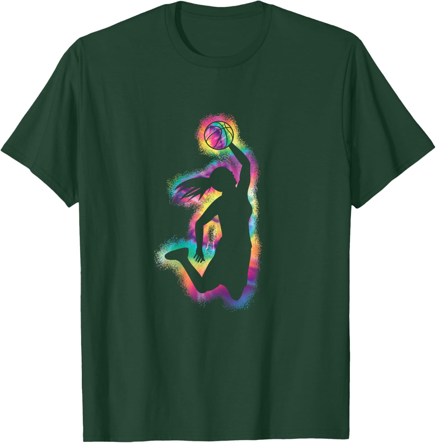 Cute Basketball Player Basketball Lover Women Girls T-Shirt - T-Shirt | Forest