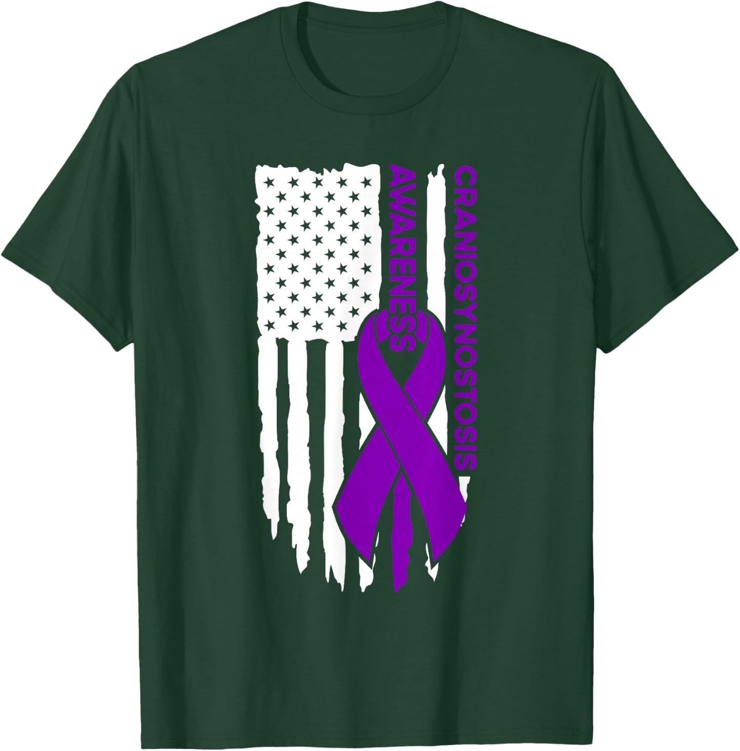 Craniosynostosis Awareness Flag Craniosynostosis T-Shirt - T-Shirt | Forest