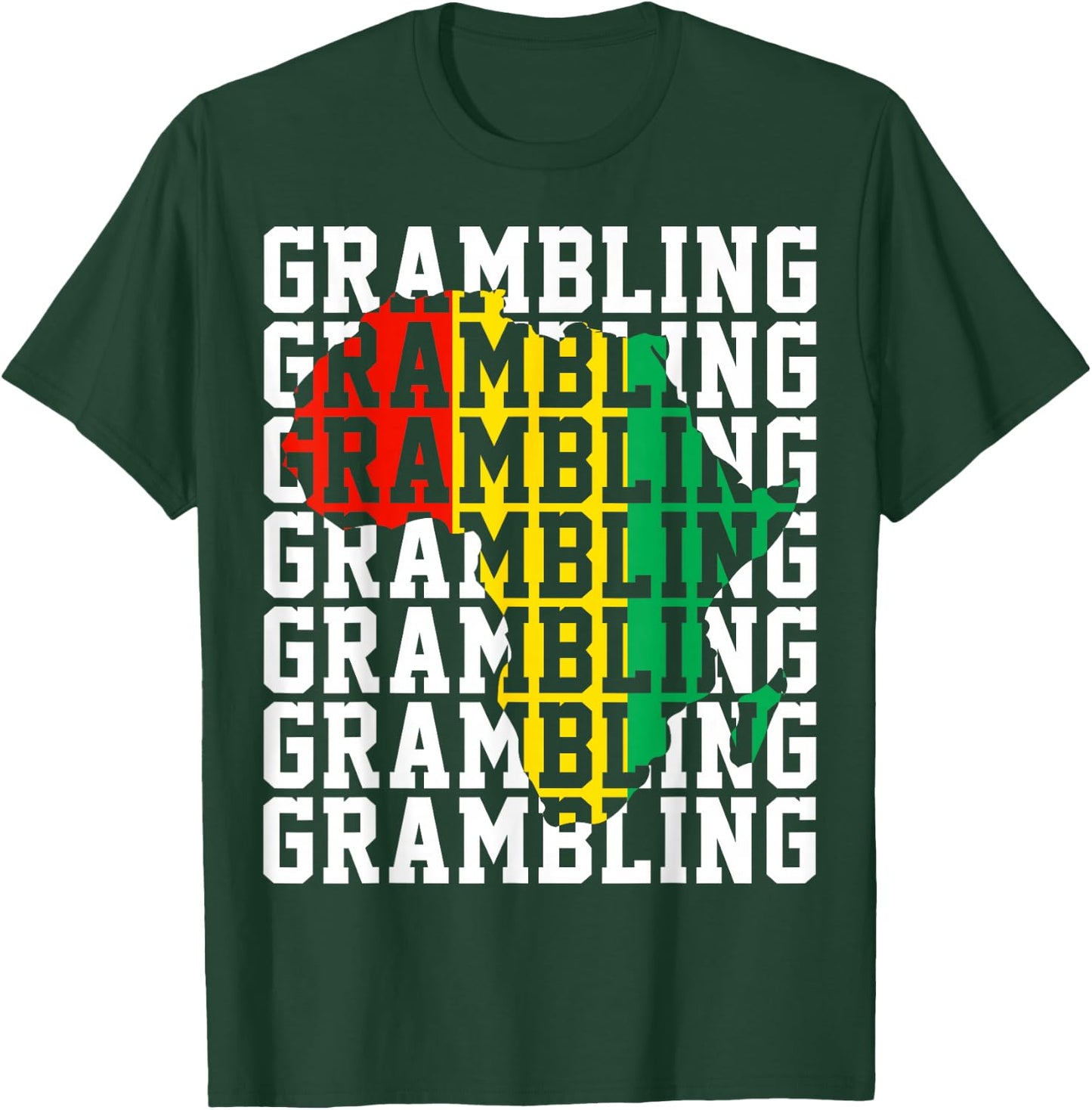 Grambling HBCU with Africa Historical Black College Alumni T-Shirt - T-Shirt | Forest