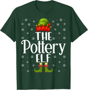 The Pottery Elf Funny Ceramics Artist Clay Pottery Christmas T-Shirt - T-Shirt | Forest
