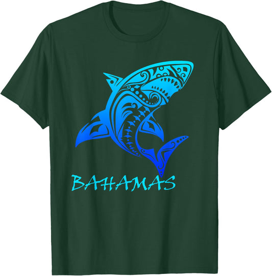 Bahamas Vintage Retro Throwback Shark Vacation T-Shirt - T-Shirt | Forest