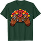 Thanksgiving Turkey Gaming Controller Gamer Boys Kids Men T-Shirt - T-Shirt | Forest