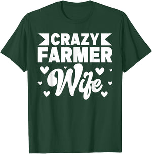 Crazy Farmer Wife Farming Farm Boy T-Shirt - T-Shirt | Forest
