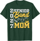 2027 Senior Band Mom Graduation Marching Music Pride T-Shirt - T-Shirt | Forest