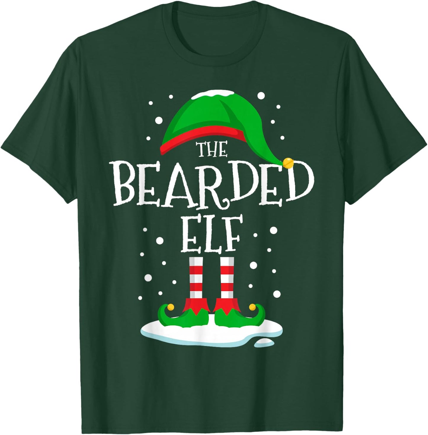The Bearded Elf Christmas Family Matching Xmas Beard Funny T-Shirt - T-Shirt | Forest