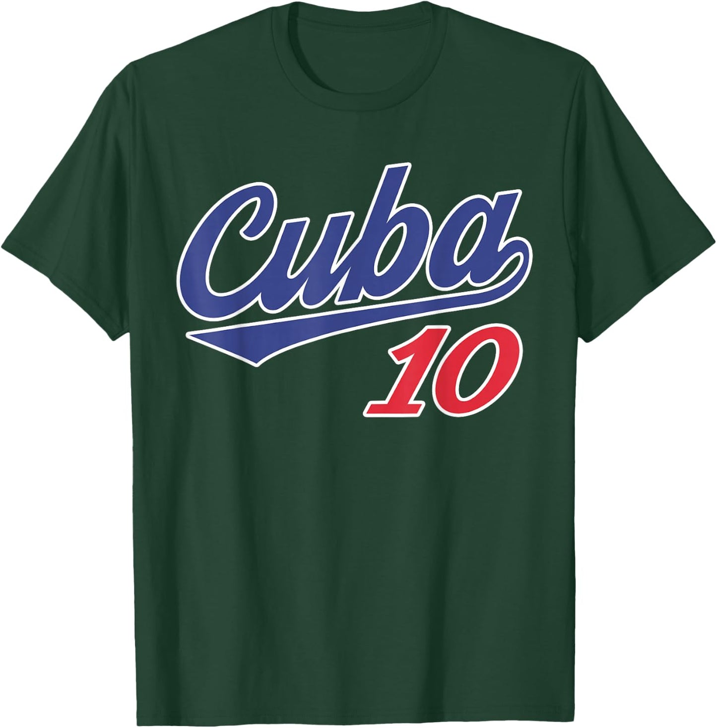 Cuba 10 Baseball Player Cuban Baseball Fans T-Shirt - T-Shirt | Forest