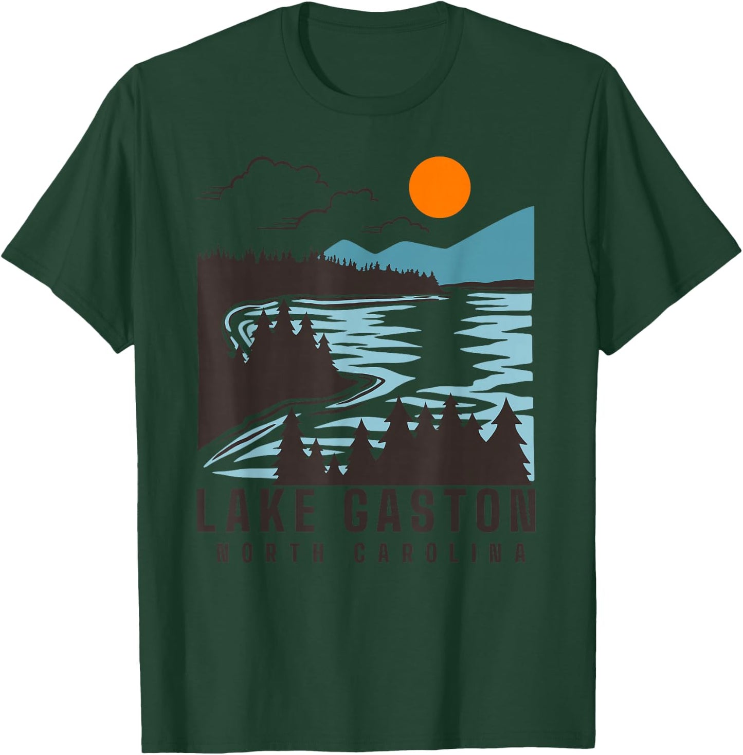 Lake Gaston North Carolina Summer Lake Life Boating T-Shirt - T-Shirt | Forest