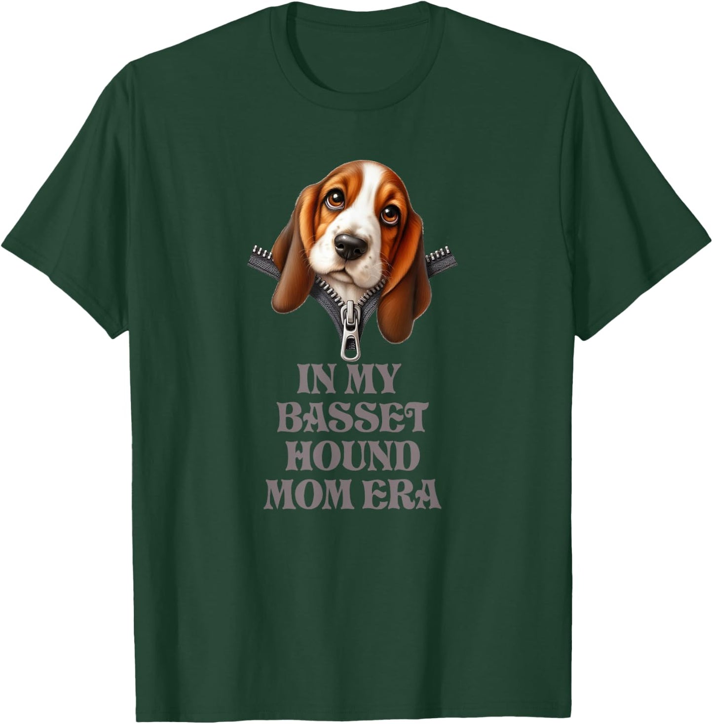 In My Basset Hound Mom Era T-Shirt - T-Shirt | Forest
