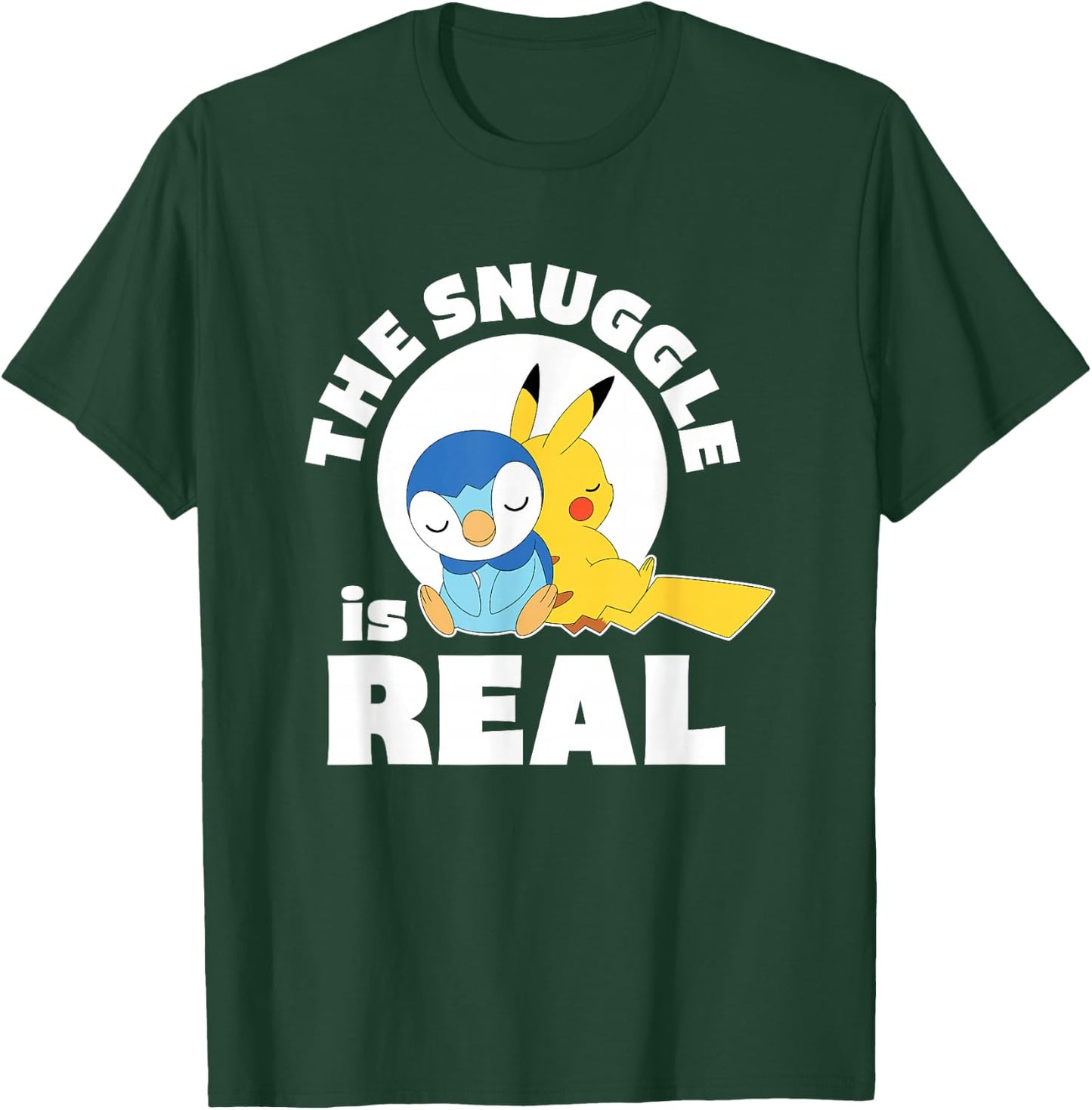 Pokémon - The Snuggle is Real Pikachu & Piplup T-Shirt - T-Shirt | Forest
