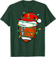 Christmas Football Xmas Santa Sports Kids Boys Men Christmas T-Shirt - T-Shirt | Forest