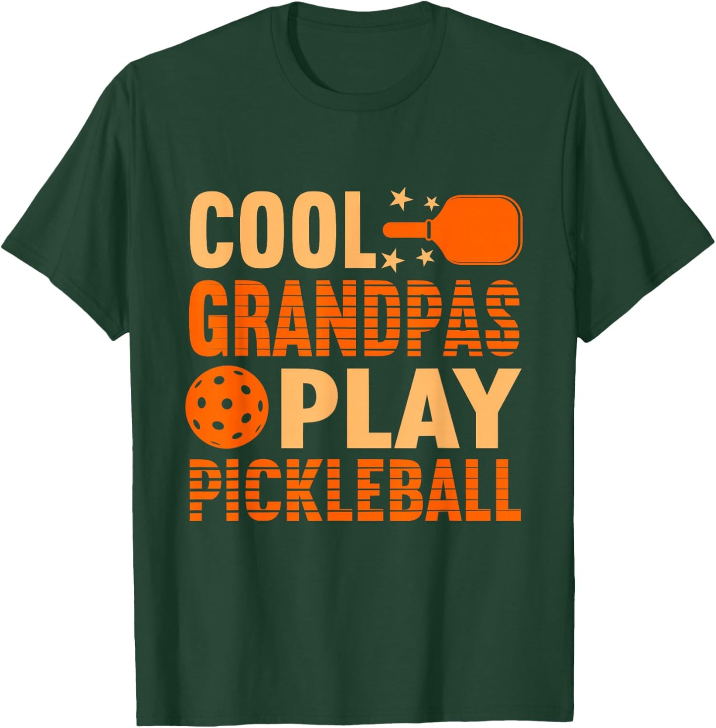 Cool Grandpas Play Pickleball | Pickleball Grandpa T-Shirt - T-Shirt | Forest