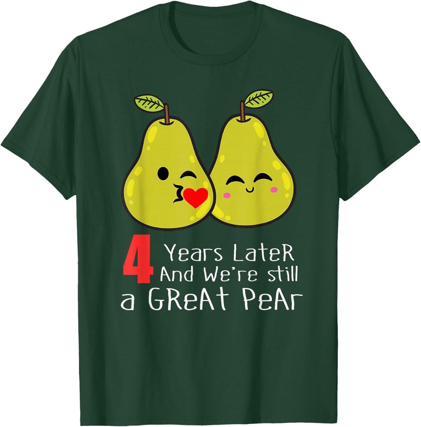 4th Wedding Anniversary Shirt Gifts Funny Couples T-Shirt - T-Shirt | Forest