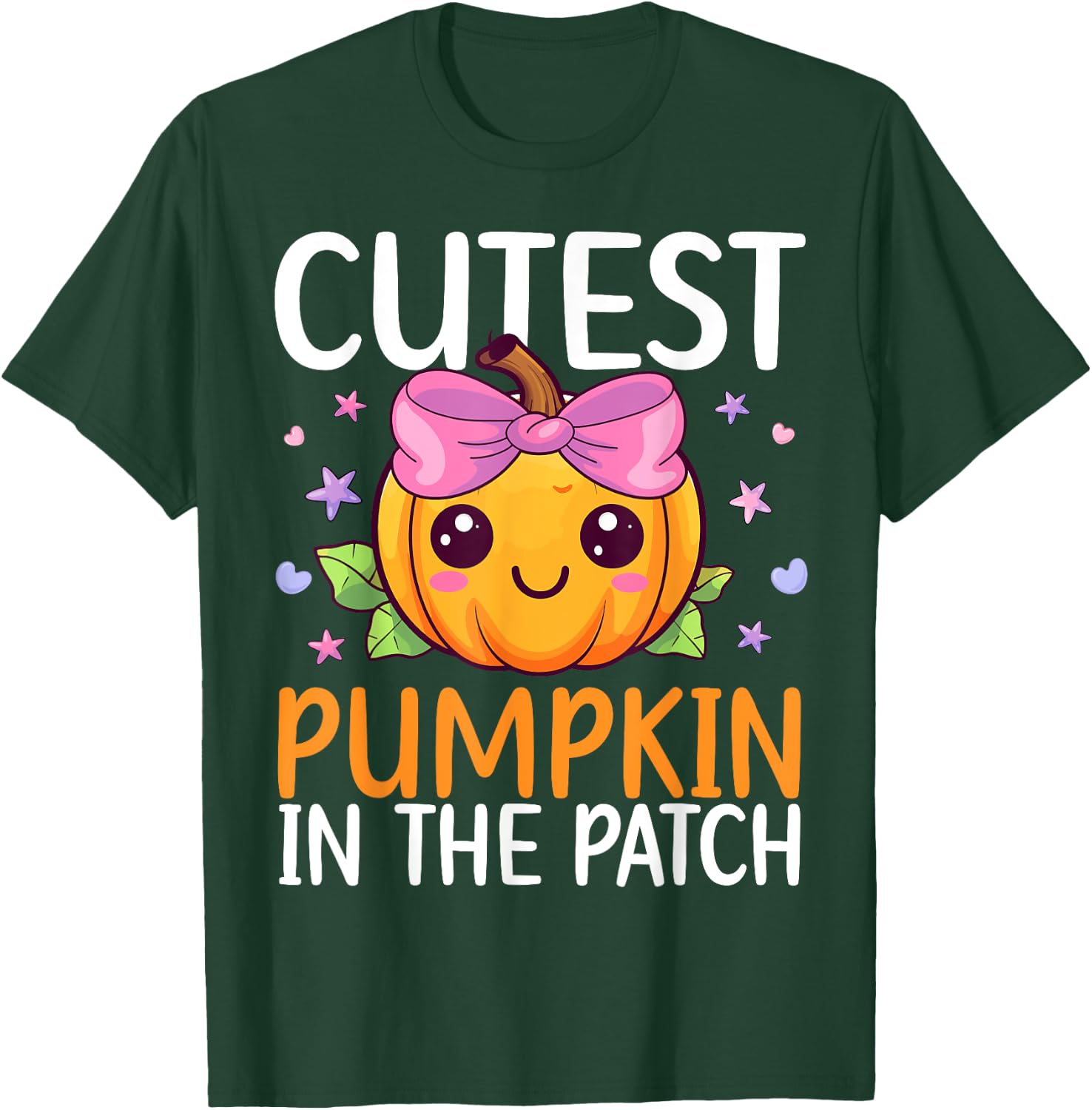 Cutest Pumpkin In The Patch Halloween Costume Toddlers Girls T-Shirt - T-Shirt | Forest