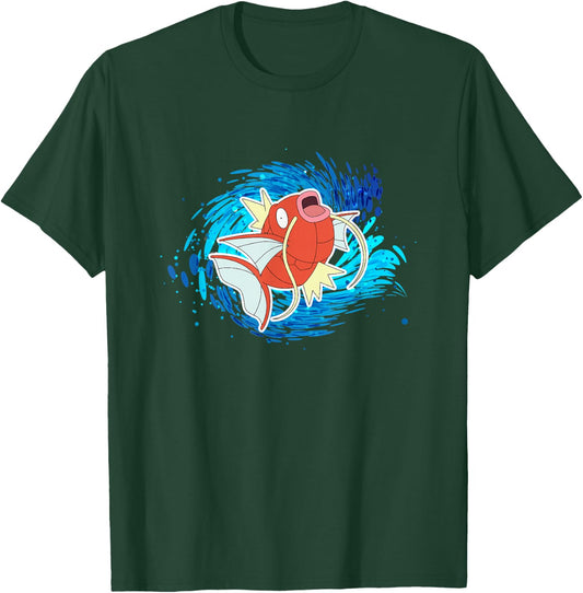 Pokémon Magikarp Using Splash Water Vortex Logo T-Shirt - T-Shirt | Forest