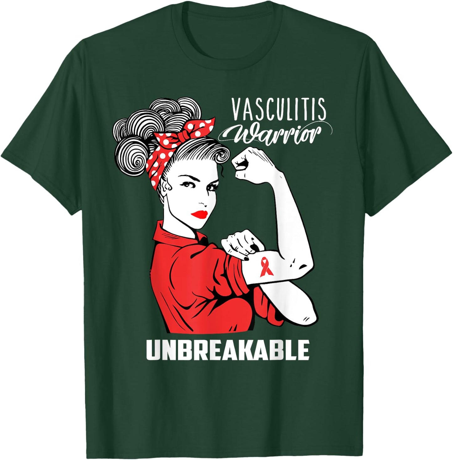 Vasculitis Warrior Unbreakable Shirt Vasculitis Awareness T-Shirt - T-Shirt | Forest