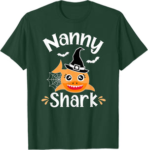 Nanny Shark Funny Halloween Nanny Grandma T-Shirt - T-Shirt | Forest