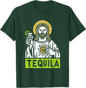 Jesus With Tequila - Funny Jesus Christian Religious T-Shirt - T-Shirt | Forest